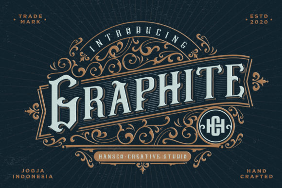 Graphite Font: Sweet Vintage Display for Makers