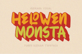 Helowen Monsta: A Retro Display Font for Spooky Branding
