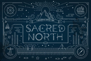 Sacred North: A Stylistic Uppercase Display Font for Nordic Branding