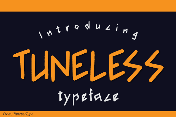 Tuneless: A Sweet Display Font for Editorial Design